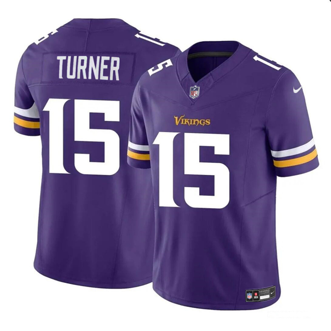 Youth Minnesota Vikings #15 Dallas Turner Purple 2024 Draft F.U.S.E. Vapor Untouchable Limited Football Stitched Jersey